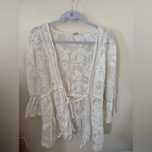 Surf Gypsy Ivory Crochet Beachwear